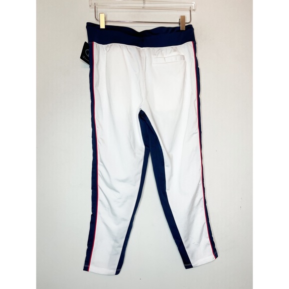 Champion Women's Slim White with Navy Red Stripe Pants - Picture 2 of 7